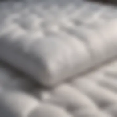 Close-up of breathable mattress protector fabric highlighting its texture and quality