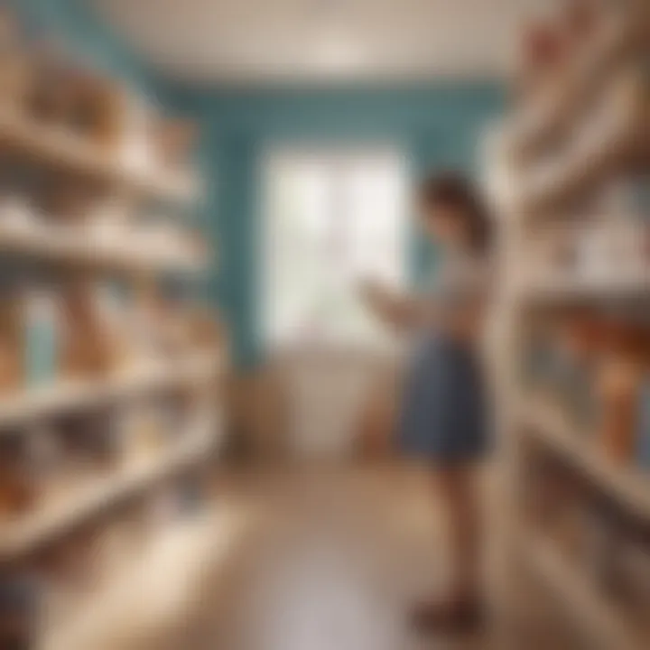 A shopper evaluating KidKraft products, highlighting the decision-making process during clearance.
