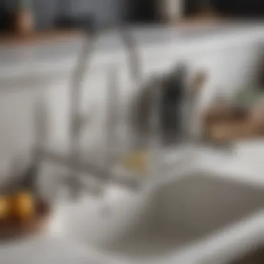 Elegant Sink Rack Holder in a Modern Kitchen Elegant sink rack holder enhancing kitchen aesthetics
