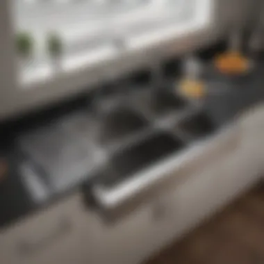 Maximized Space Efficiency in Sink Organization Organized sink area showcasing space efficiency