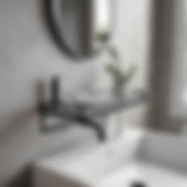 Stylish Sink Rack Holder in a Contemporary Bathroom Stylish sink rack holder complementing bathroom decor